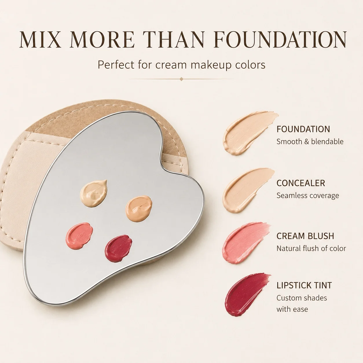 Beauty Makeup Tools - لوحة خلط مكياج على شكل قلب