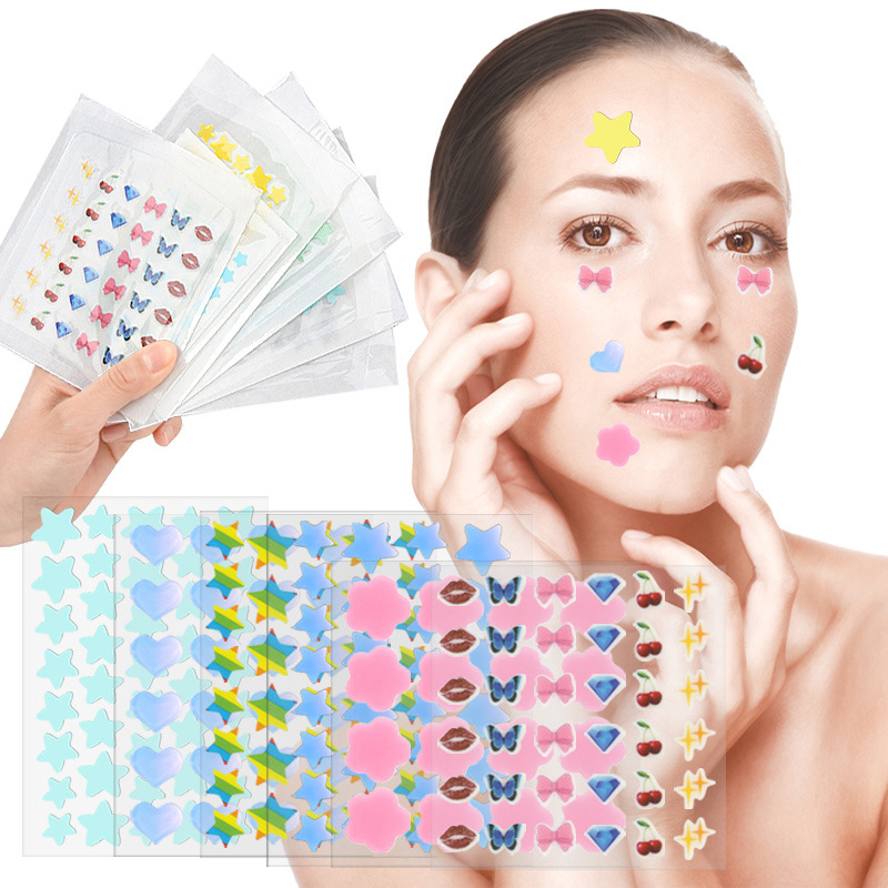 Beauty Makeup Tools - لاصقات كرتونية ملونة لعلاج حب الشباب،