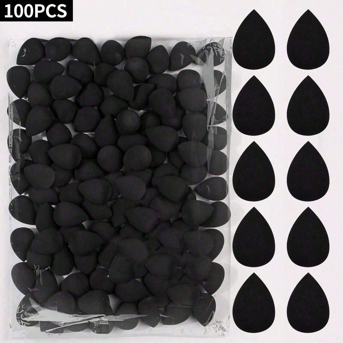 Beauty Blender In Makeup - 100 قطعة من إسفنجات المكياج السوداء