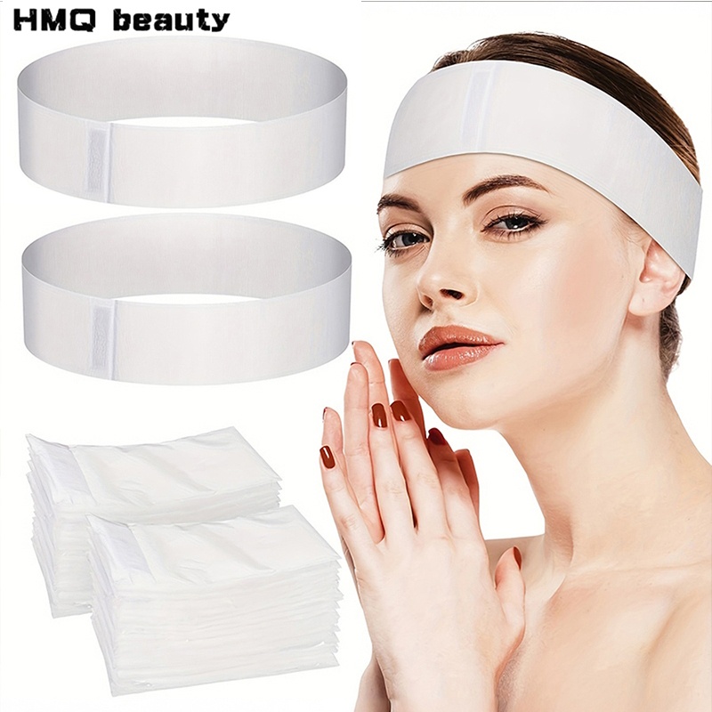Woman Beauty Makeup - 100/50/10 قطعة المتاح الوجه Headbands سبا