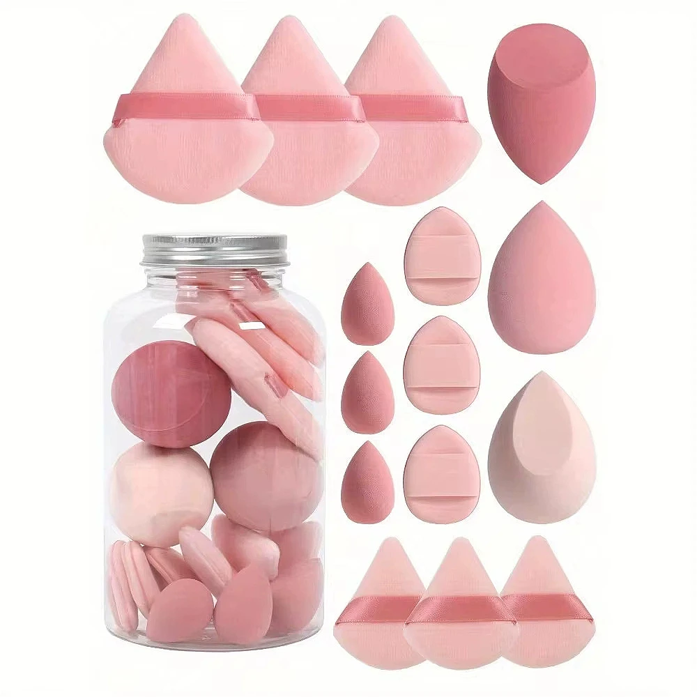 Beauty Makeup Egg - 12/15 قطعة من إسفنجات المكياج، إسفنجات