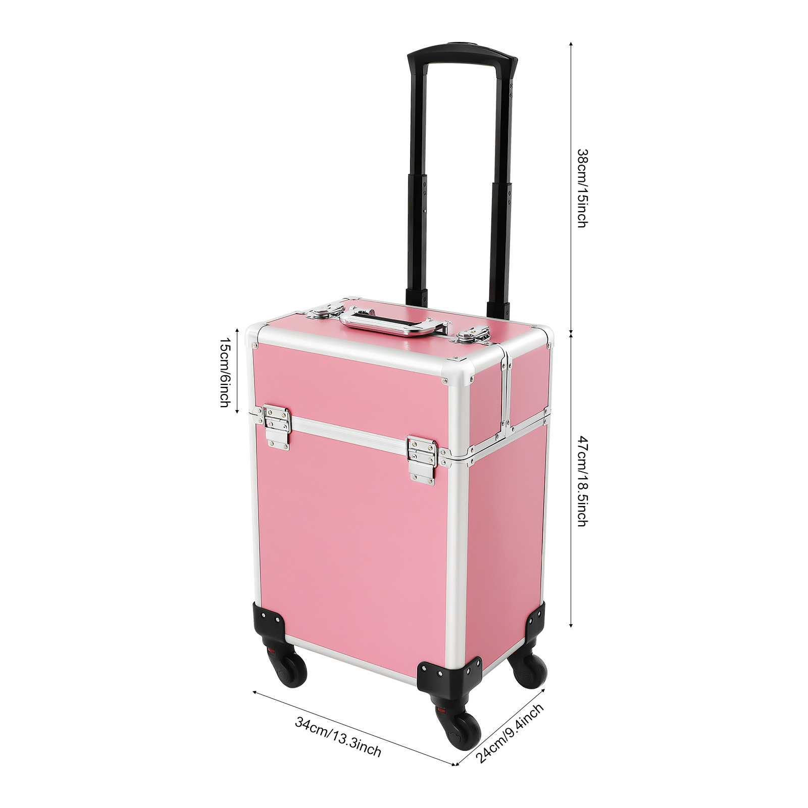 حقيبة مكياج متنقلة بعجلات مع م - مراجعة Beauty Makeup Case وسعره