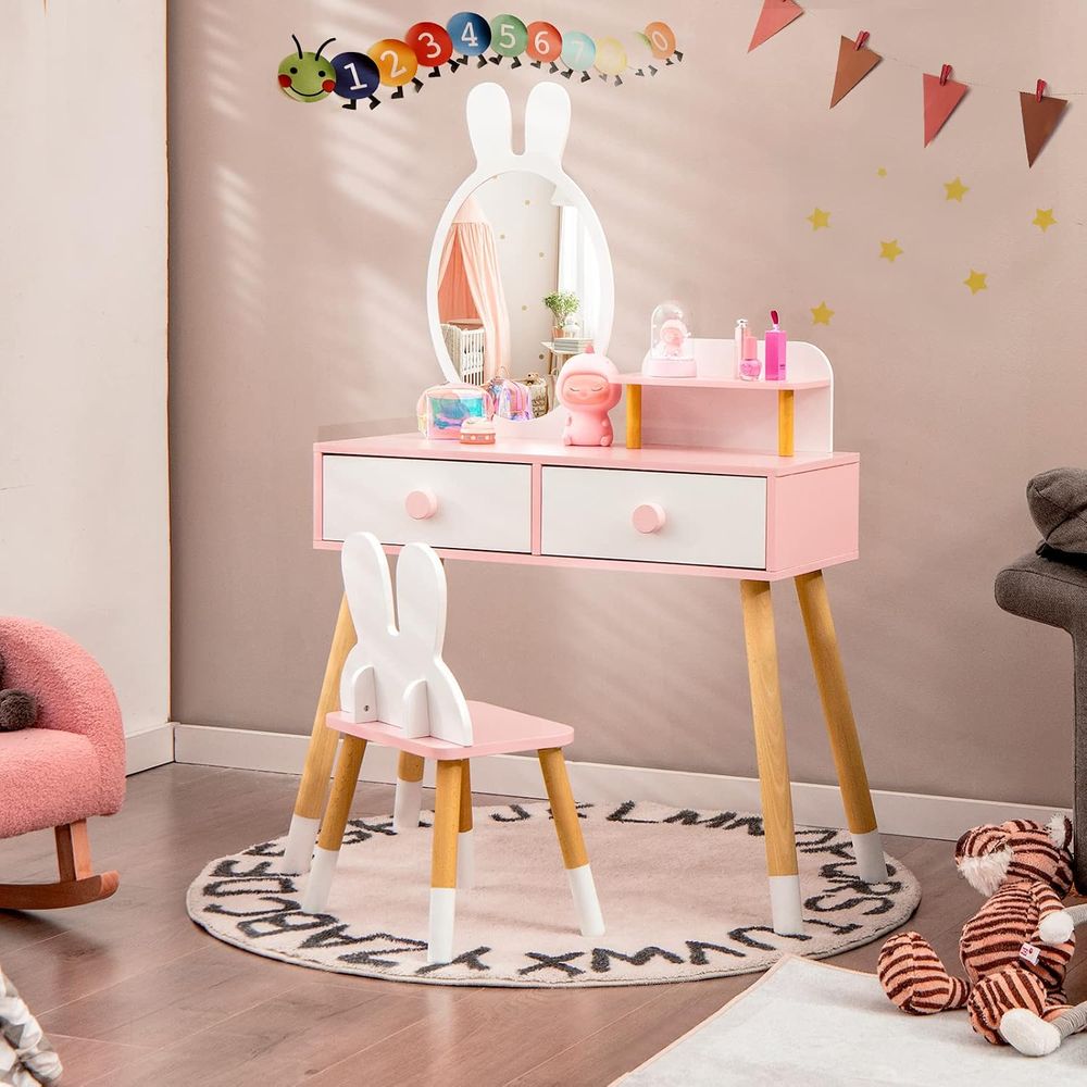 طاولة مكياج للأطفال بتصميم أرن - مراجعة Beauty Makeup Set For Kids وسعره