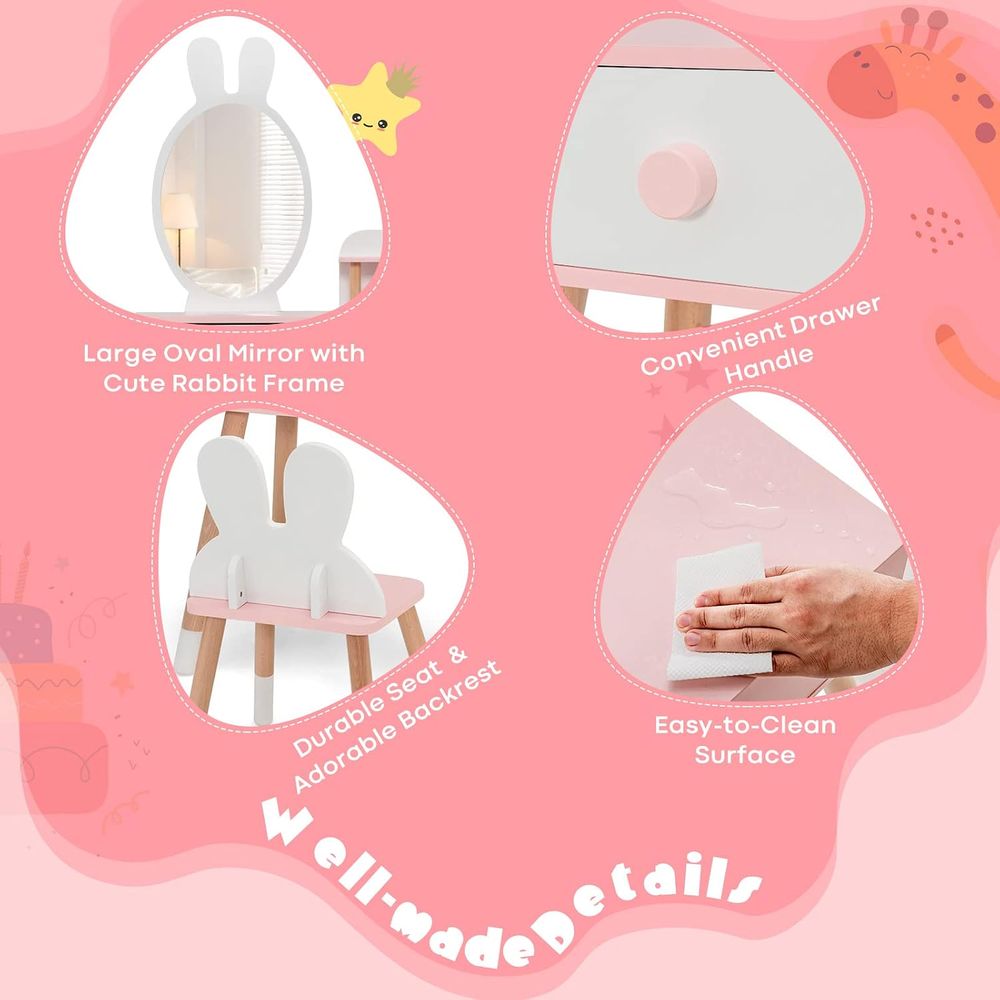 طاولة مكياج للأطفال بتصميم أرن - مراجعة Beauty Makeup Set For Kids وسعره