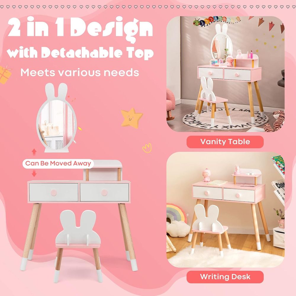 طاولة مكياج للأطفال بتصميم أرن - مراجعة Beauty Makeup Set For Kids وسعره