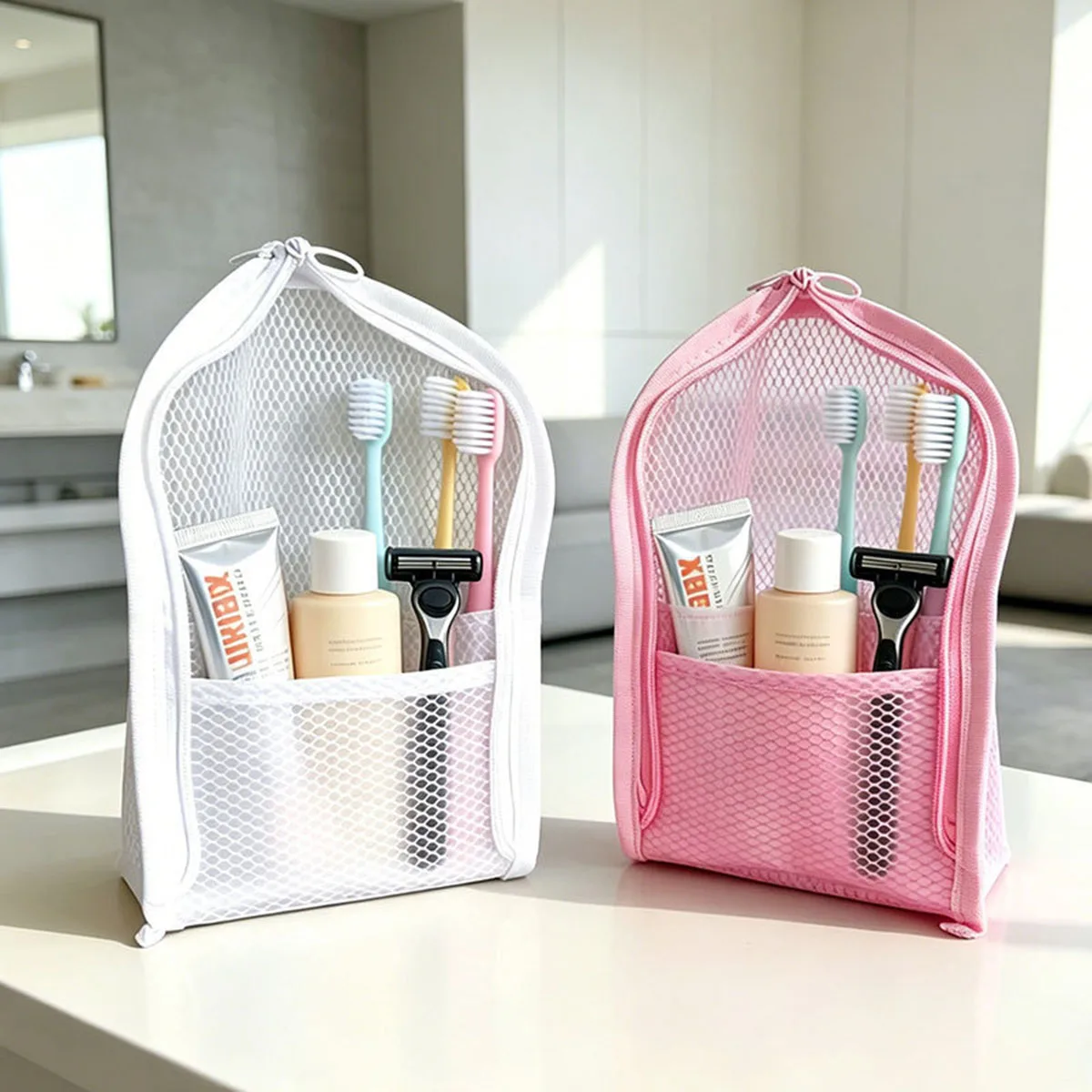 حقيبة مستلزمات سفر شبكية قائمة - مراجعة Beauty Makeup Case وسعره