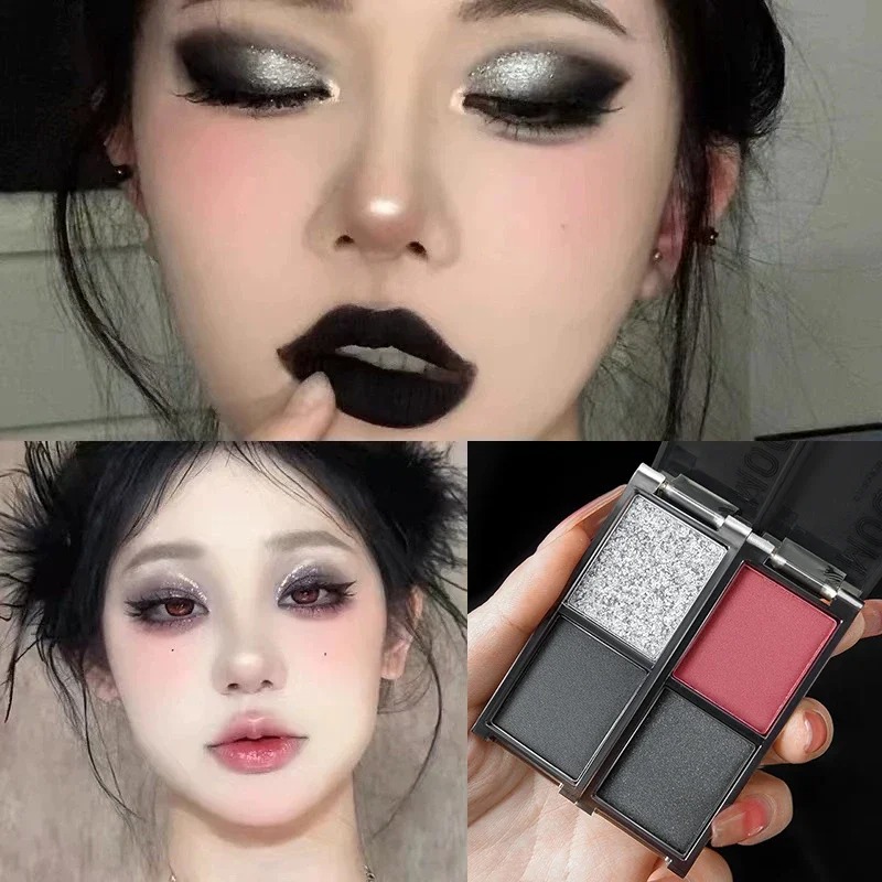 باليت ظلال عيون بلونين أسود وأ - مراجعة Eyeshadow Glitter Pigment وسعره
