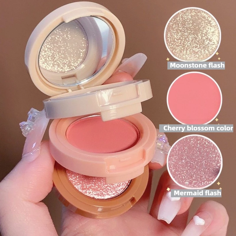 باليت أحمر خدود وهايلايتر 3 في - مراجعة Eyeshadow Glitter Pigment وسعره