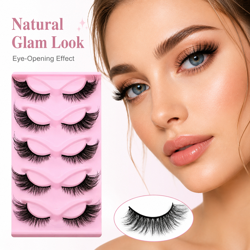 5 أزواج من الرموش الصناعية الن - مراجعة Beauty Makeup Look وسعره