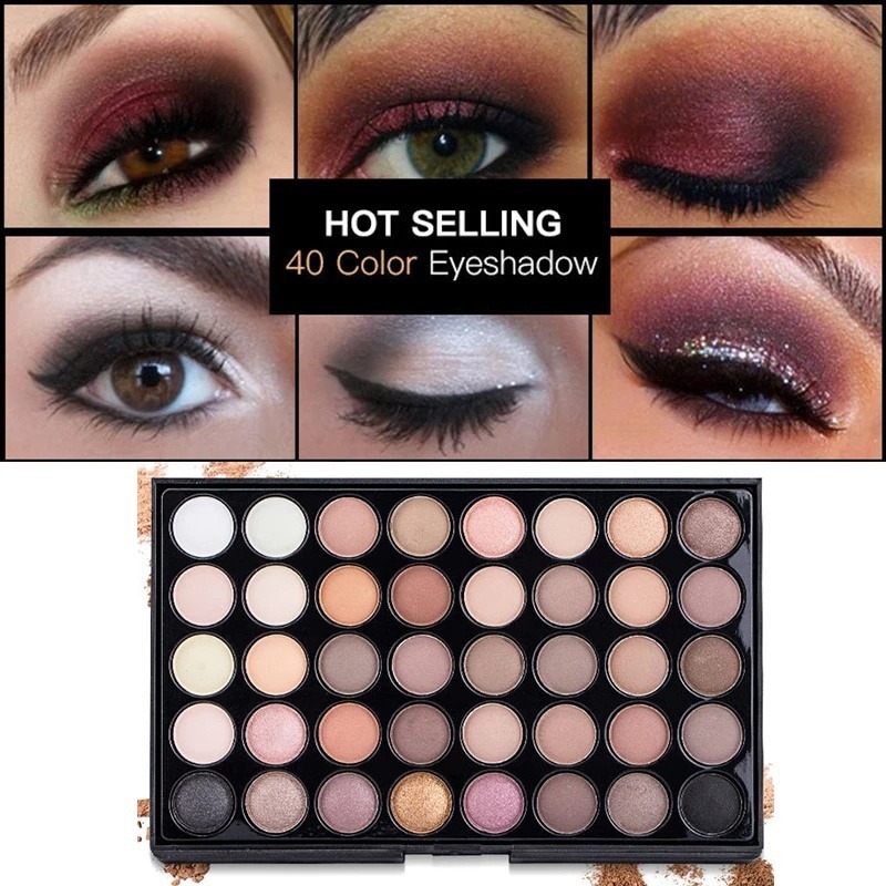 باليت ظلال عيون بـ 40 لونًا -  - مراجعة Eyeshadow Glitter Pigment وسعره