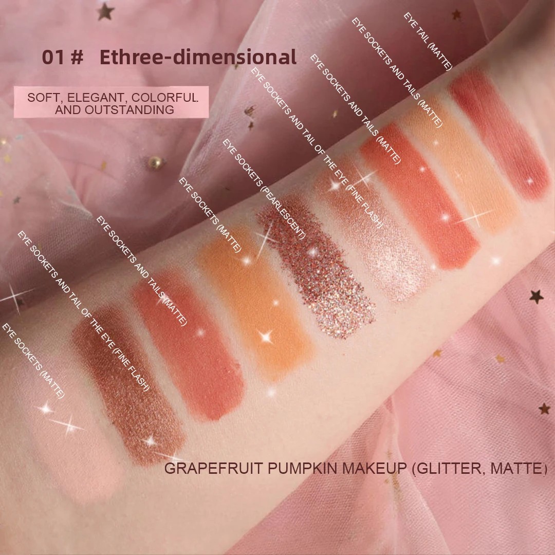 9-Color Fingertip Glitter Eyes - مراجعة Eyeshadow Glitter Pigment وسعره