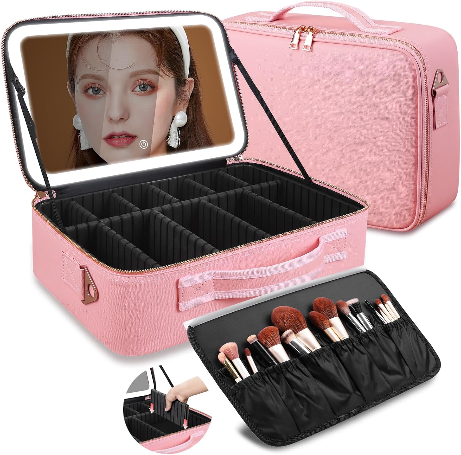 حقيبة مكياج كبيرة السعة 15''×1 - مراجعة Beauty Makeup Case وسعره